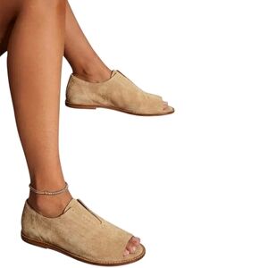 Free People Rogue Suede Cutout Oxford Flats Sienna 8.5 NIB